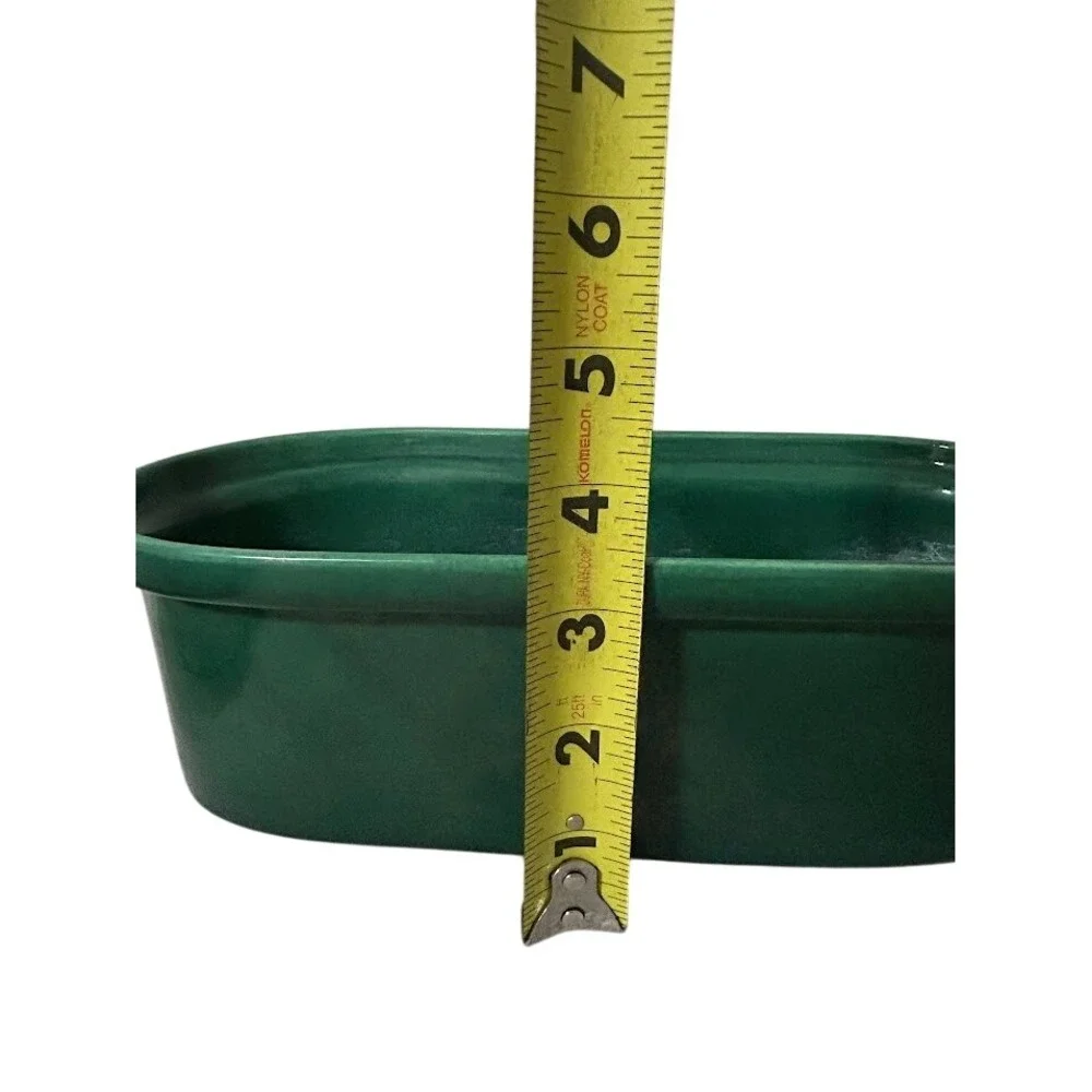 Sierra Columbia Glazed Ceramic Planter Green‎ Oval Vintage USA Decor